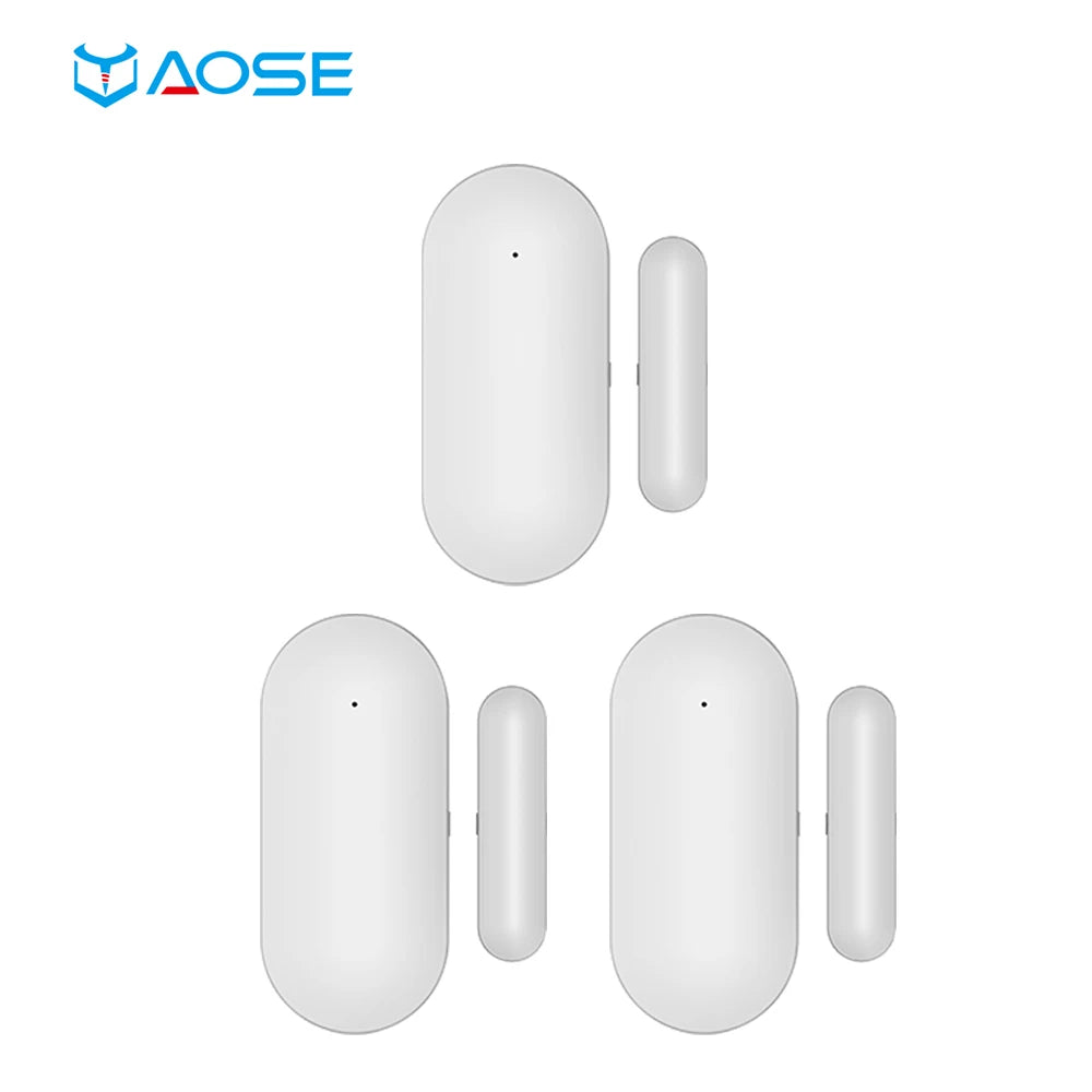 Wireless Magnetic Sensor Window Door Sensor for All RF 433Mhz Home Alarm Security Smart Gap Sensor to Detect Open Door TUYA