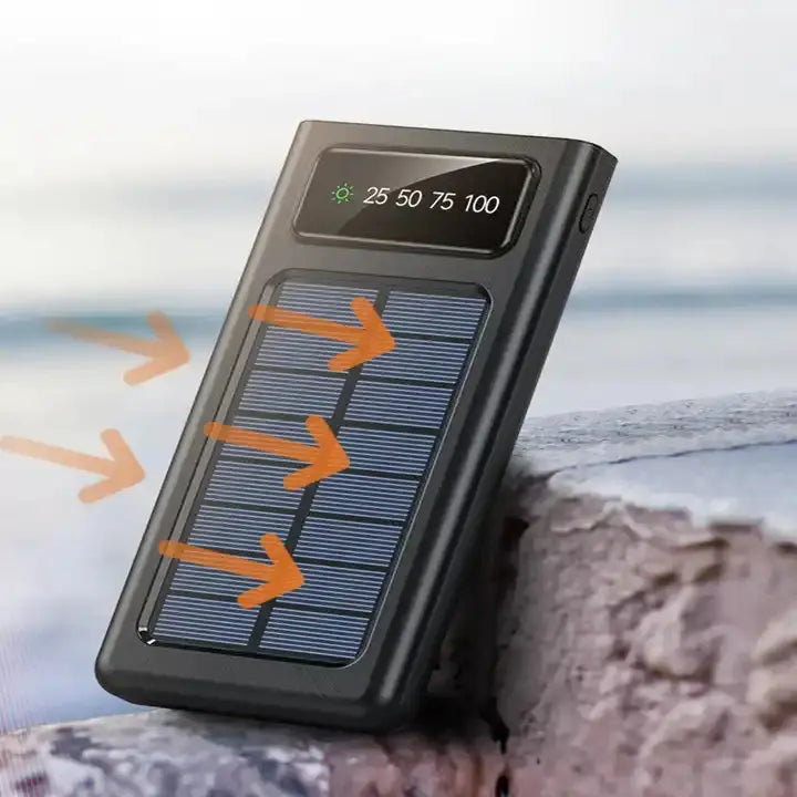 Solar Power Bank 20000CmAh, Fast Charging Built in Cable SJ Avenue