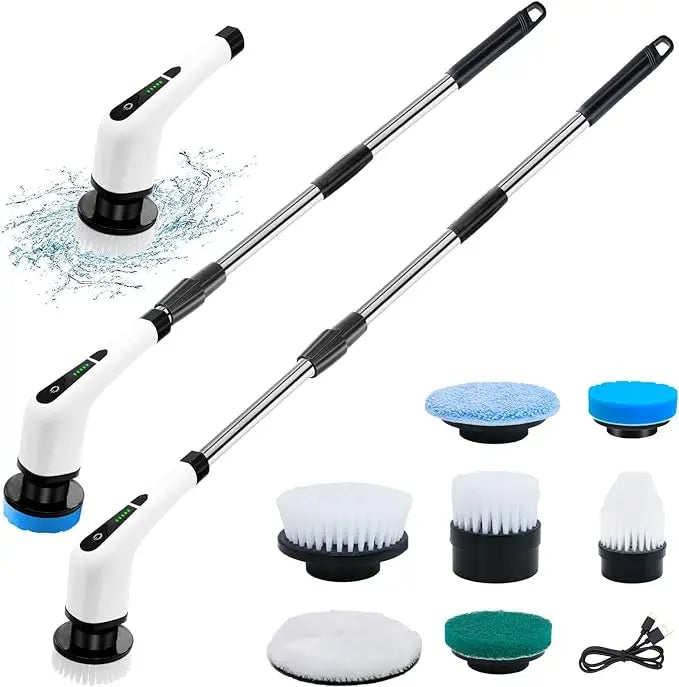 Electric Cleaning Brush Cordless and Portable Power Scrubber Power Shower Scrubber for Bathroom SJ Avenue
