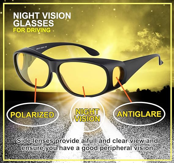 Night Vision Driving Glasses For Women & Men Anti Glare Fashion Day And Night Drivers Sun Shades Fashion Glasses